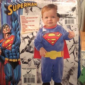 NEW in bag SUPERMAN Halloween costume.  Size:   6-12 months